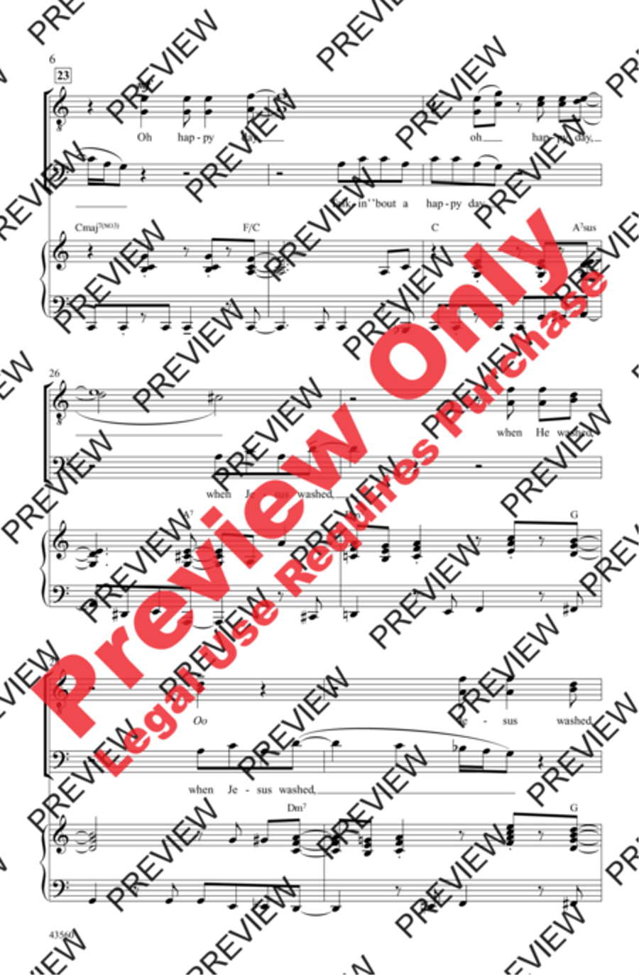 Oh Happy Day Men's Choir scores gallery preview page 5
