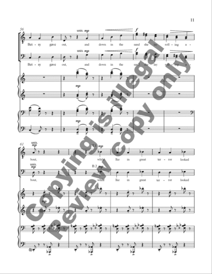 Sweet Betsy Sweet Betsy TTBB scores gallery preview page 10