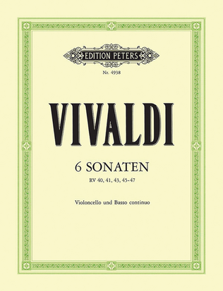 Book cover for 6 Sonatas for Cello and Continuo