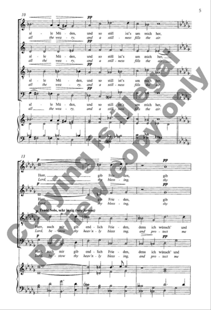 Six Sacred Songs: 4. Letzte Bitte (Last Prayer) 4-Part scores gallery preview page 9