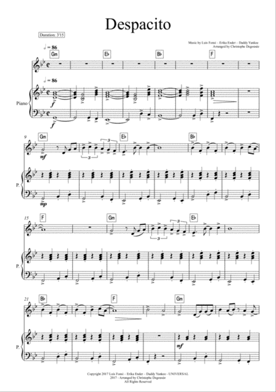 Despacito Despacito Voice scores gallery preview page 2