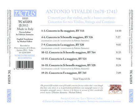 Vivaldi: Concerto Per 2 Violin