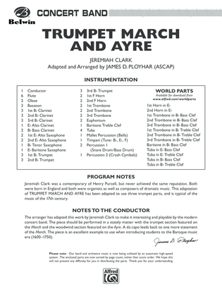 Trumpet March and Ayre: Score