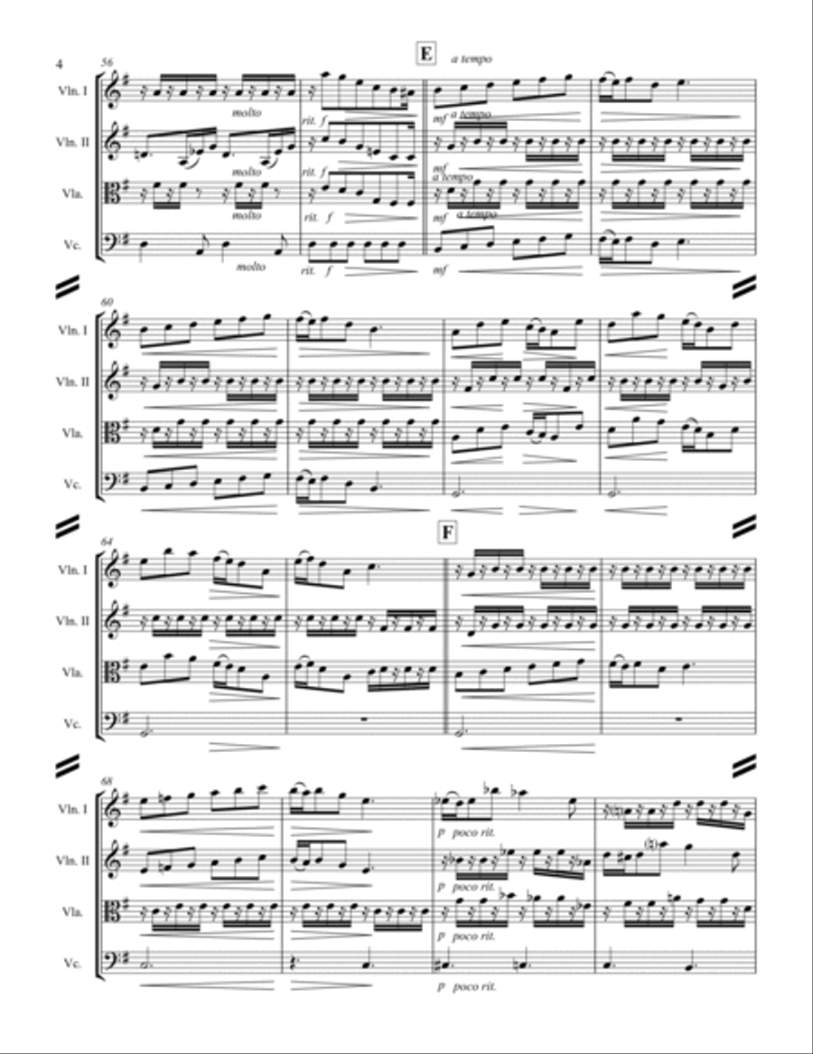 Mallorca – Barcarola (for String Quartet) String Quartet scores gallery preview page 5