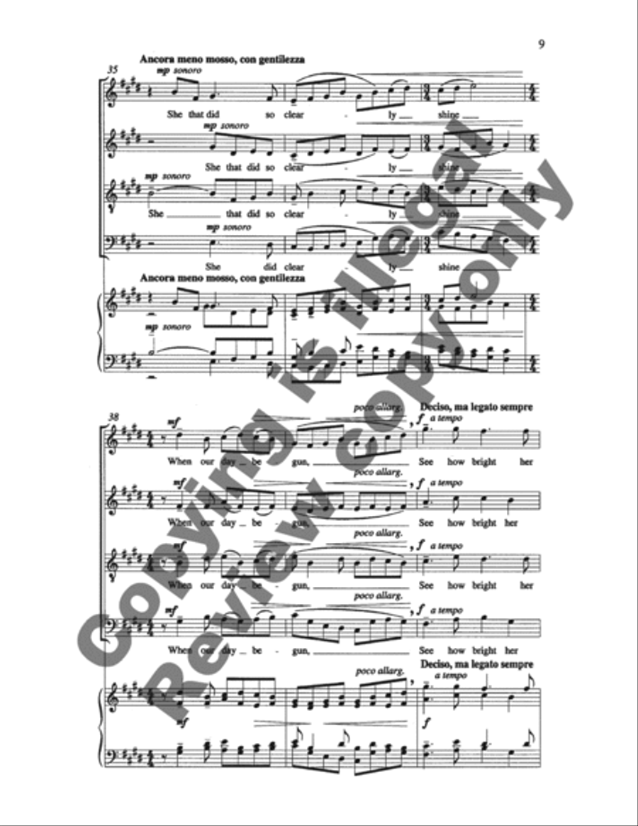 Two Hymns to the Virgin: 2. Who Is She Ascends So High? 4-Part scores gallery preview page 16