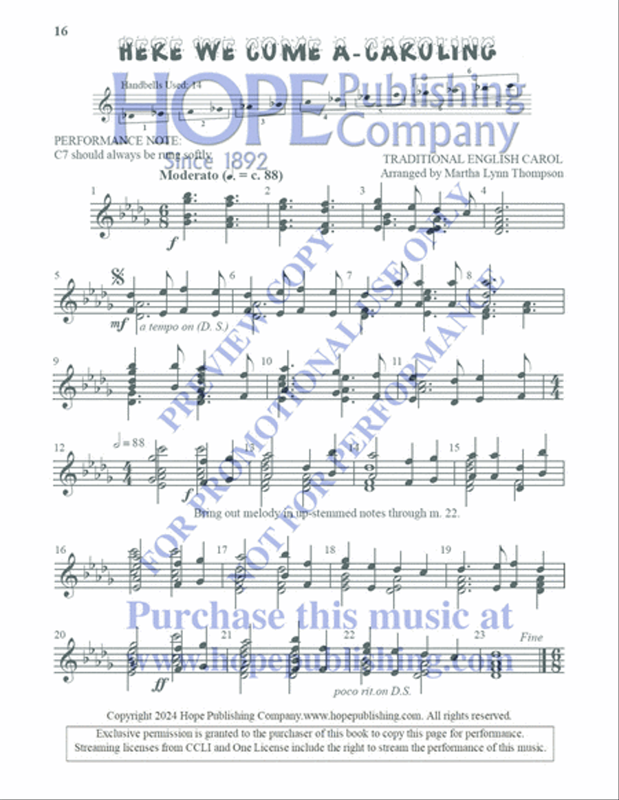 Ring with Less for Christmas Handbell Choir scores gallery preview page 17