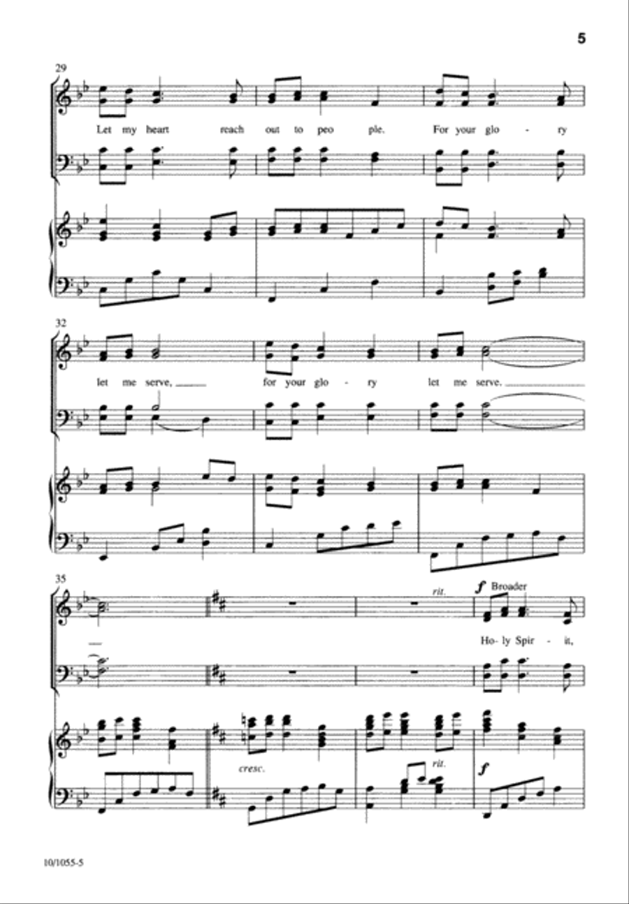 Precious Spirit, Breath of Peace 4-Part scores gallery preview page 5