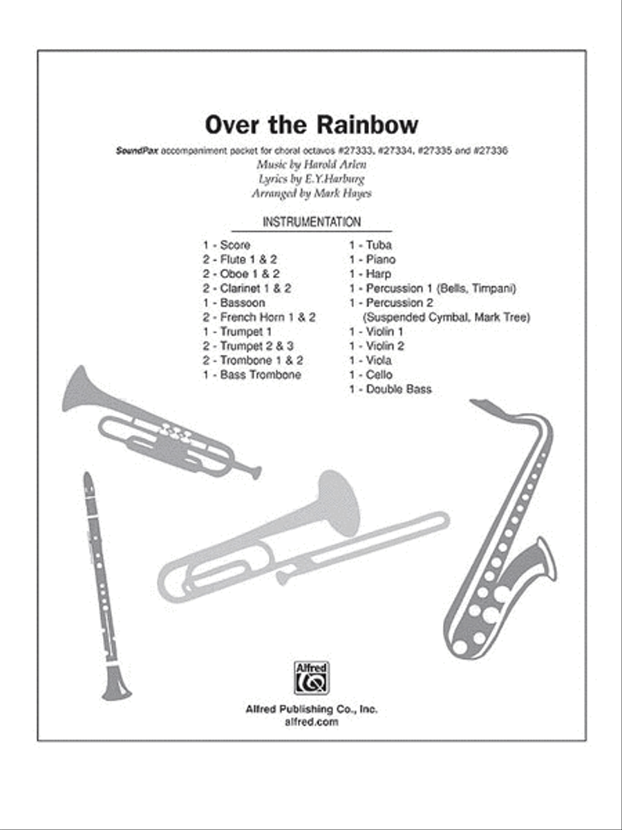 Over the Rainbow Over the Rainbow Choir scores gallery preview page 1