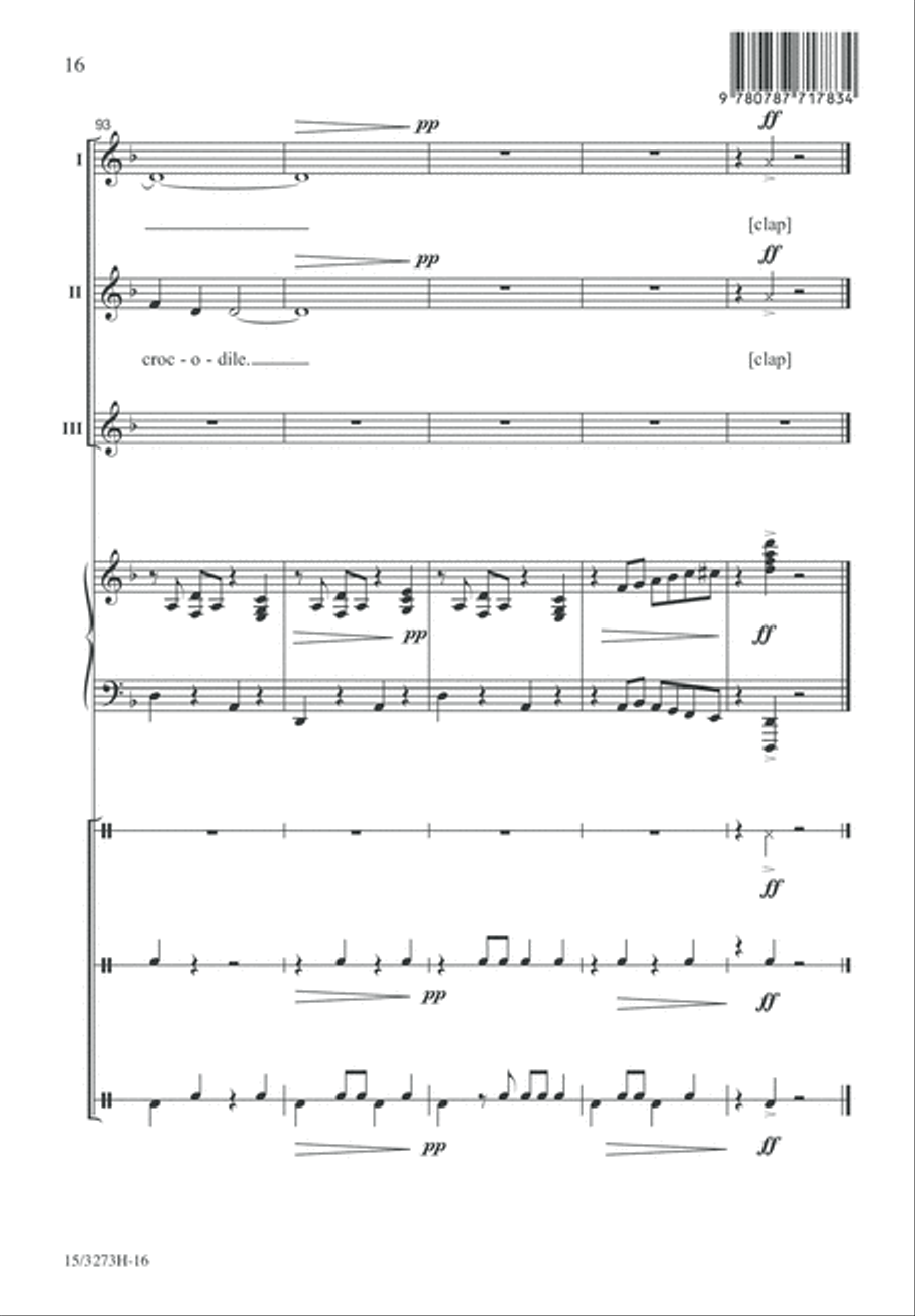 How Doth the Little Crocodile 2-Part scores gallery preview page 16