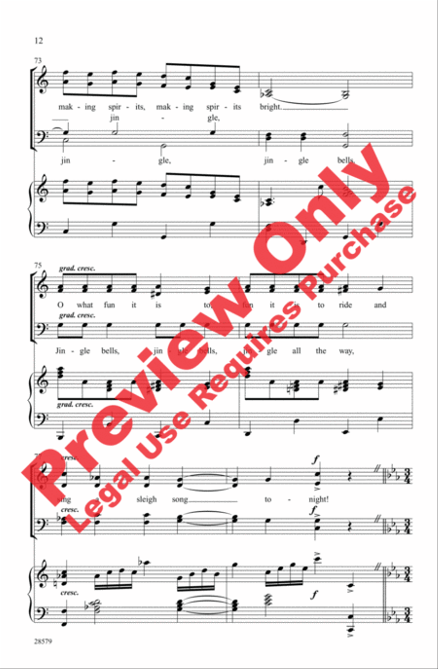 Nutcracker Jingles 4-Part scores gallery preview page 11