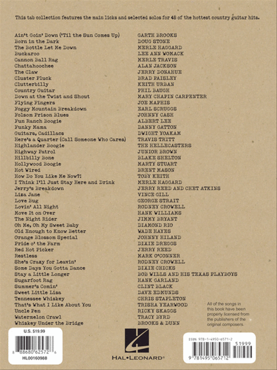 Bootleg Country Guitar Tabs Electric Guitar scores gallery preview page 5
