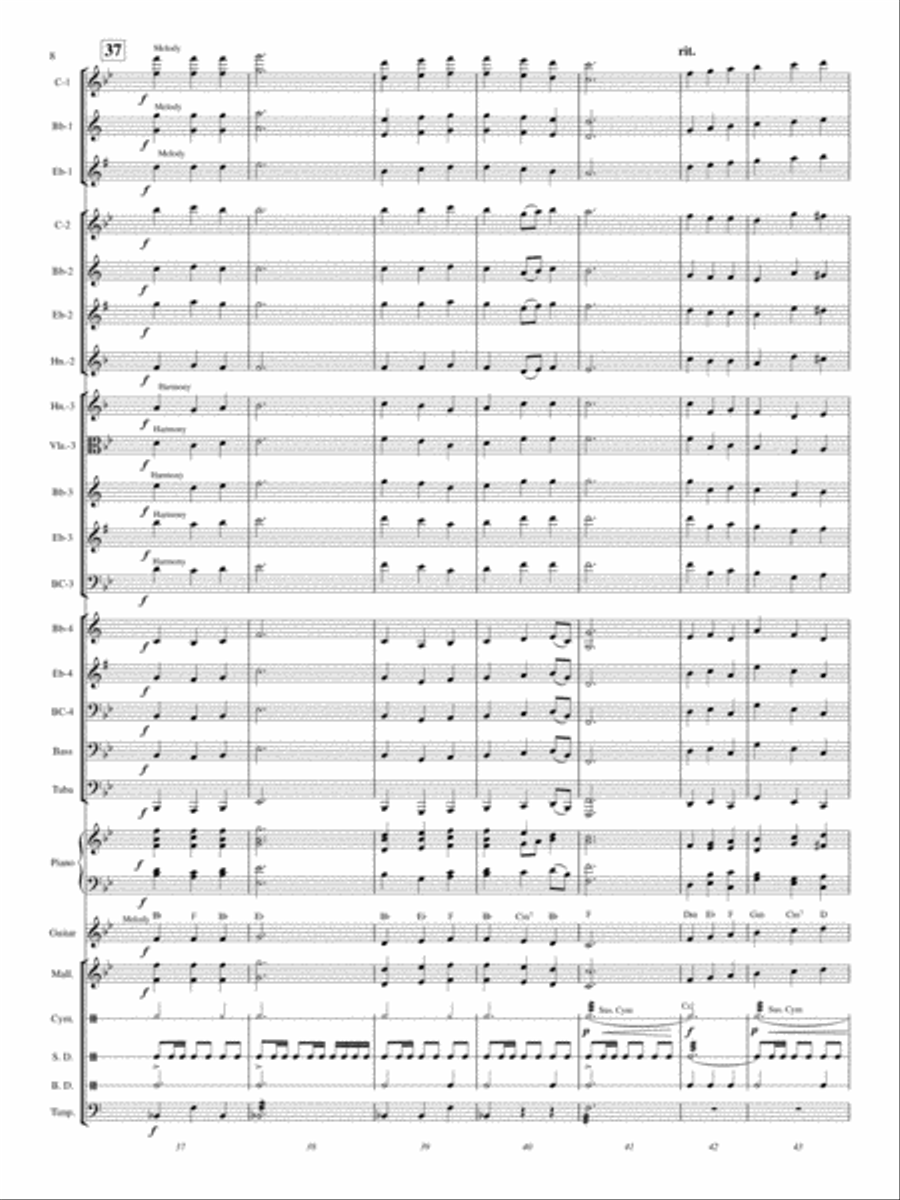 A Festival of Hymns Concert Band scores gallery preview page 7