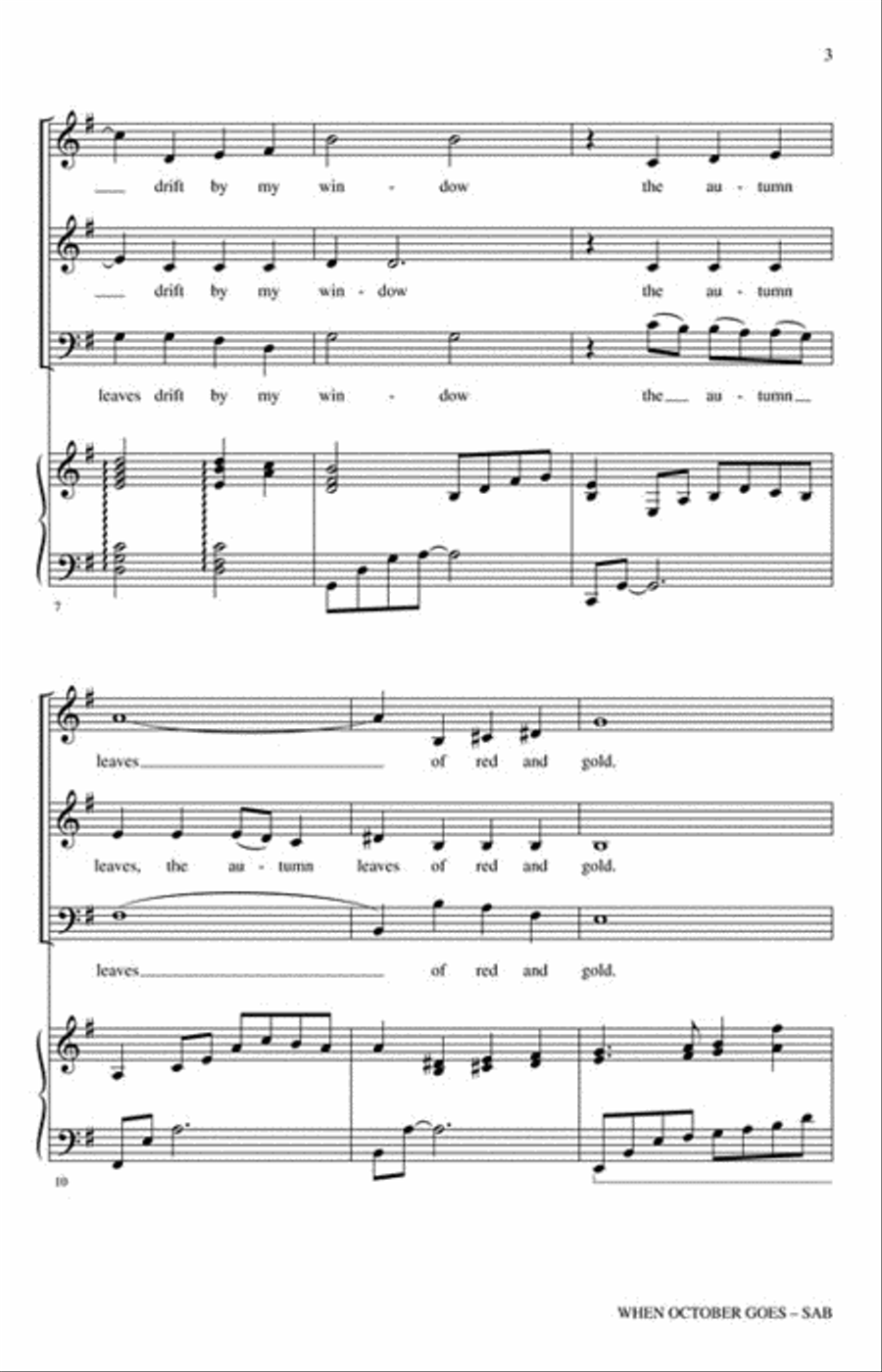 When October Goes 3-Part scores gallery preview page 3