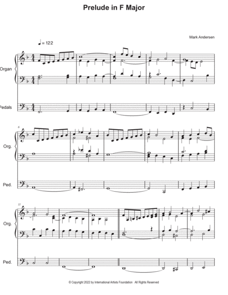 Prelude in F Major for solo organ