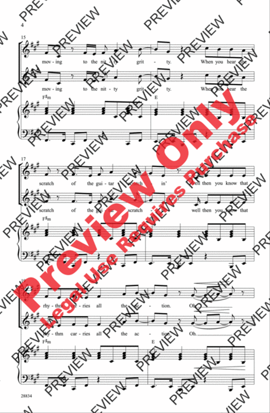Turn the Beat Around Women's Choir scores gallery preview page 4