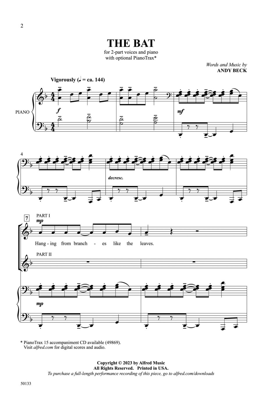 The Bat Choir scores gallery preview page 1