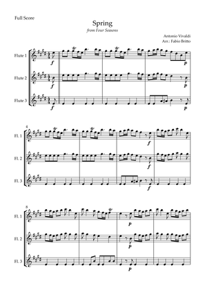 Spring (from Four Seasons of Antonio Vivaldi) for Flute Trio