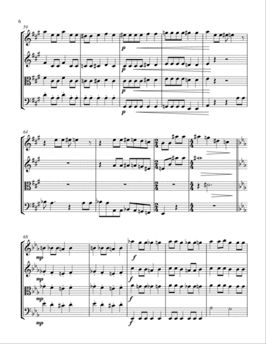 Bohemian Rhapsody Bohemian Rhapsody String Quartet scores gallery preview page 6