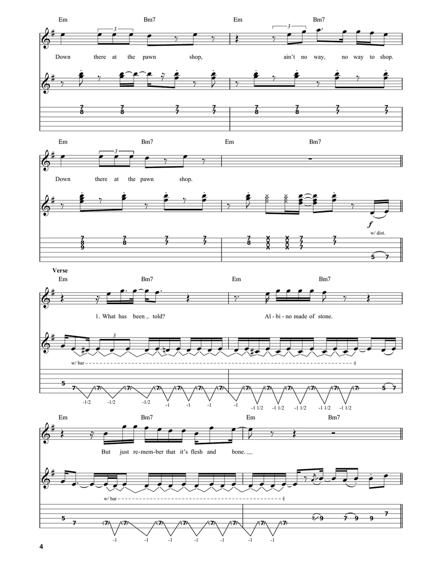 Pawn Shop Guitar Tablature scores gallery preview page 4