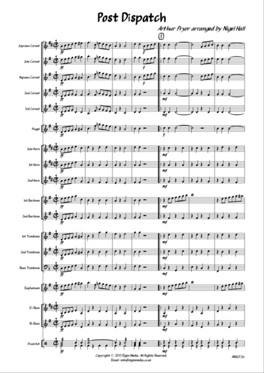 Post Dispatch - Brass Band March Brass Band scores gallery preview page 3