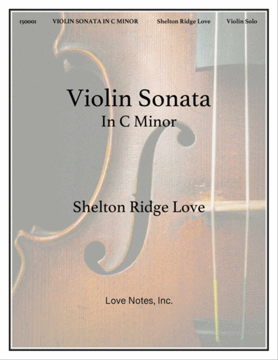 Violin Sonata in C Minor Violin Solo scores gallery preview page 1