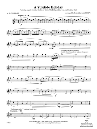 A Yuletide Holiday: 1st B-flat Clarinet