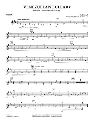Venezuelan Lullaby - Violin 2