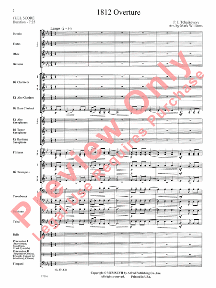 1812 Overture Concert Band scores gallery preview page 3