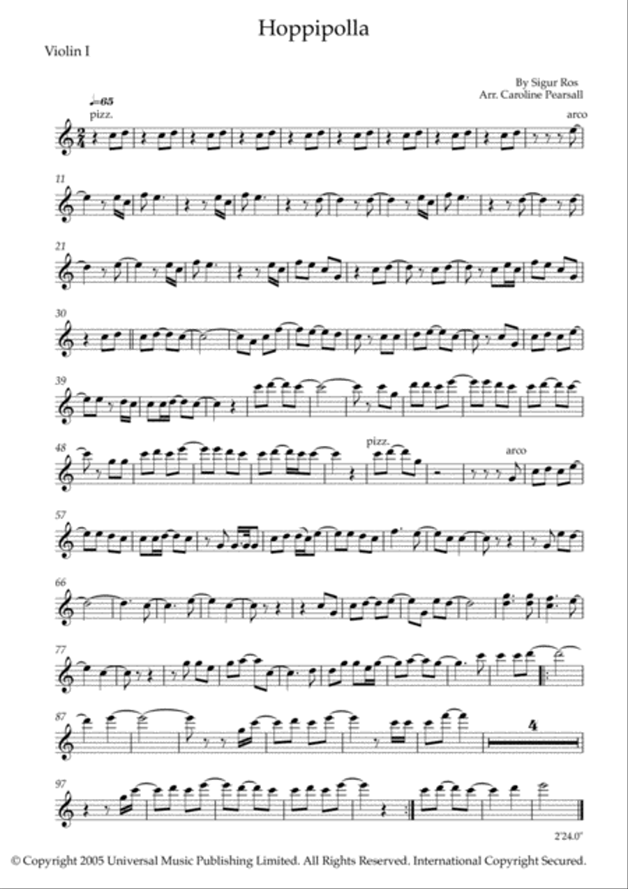 Hoppipolla String Quartet scores gallery preview page 1