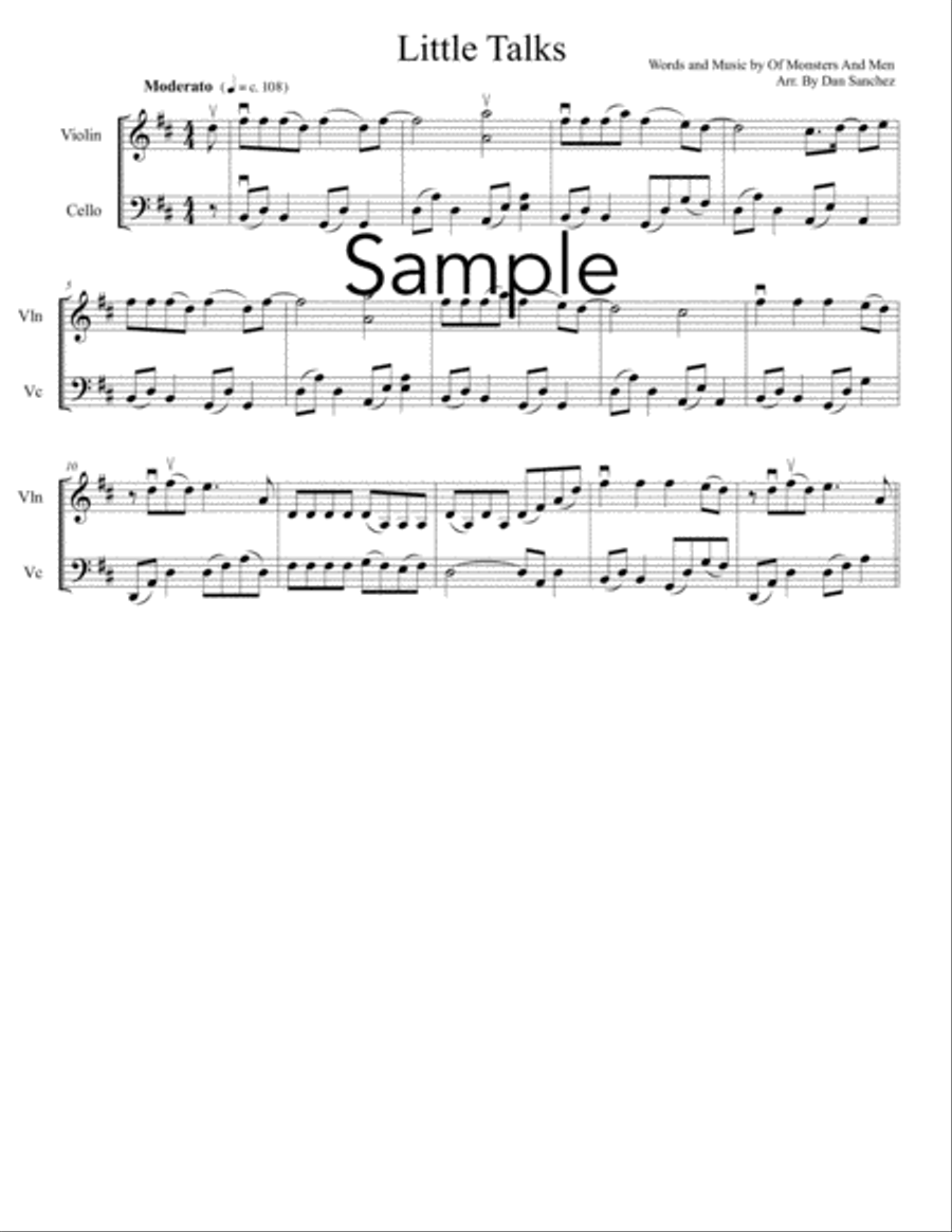 Little Talks String Duet scores gallery preview page 3