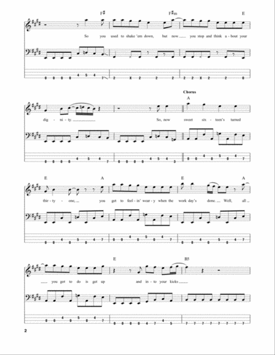 Rock And Roll Never Forgets Guitar Tablature scores gallery preview page 2