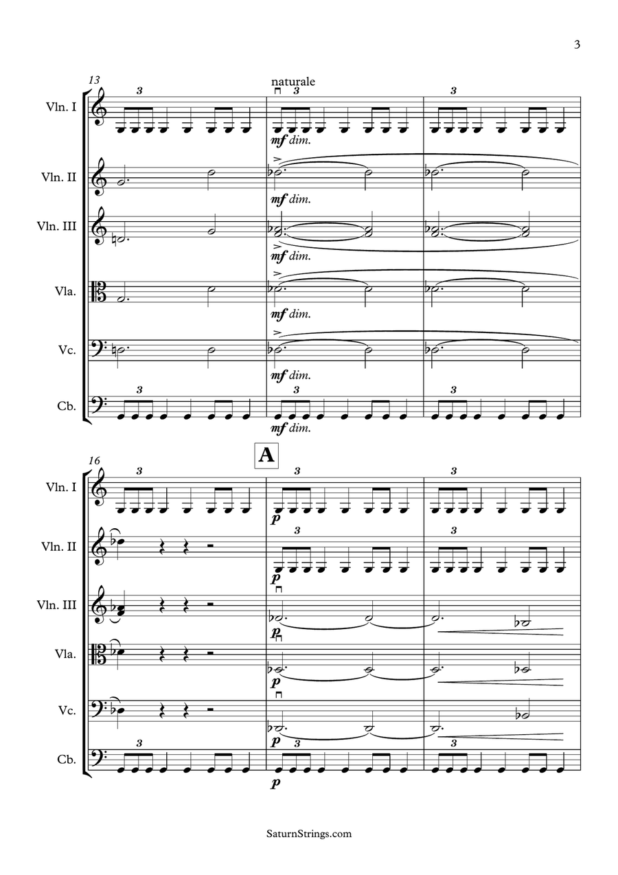 Mars, Bringer of War - from The Planets String Orchestra scores gallery preview page 6