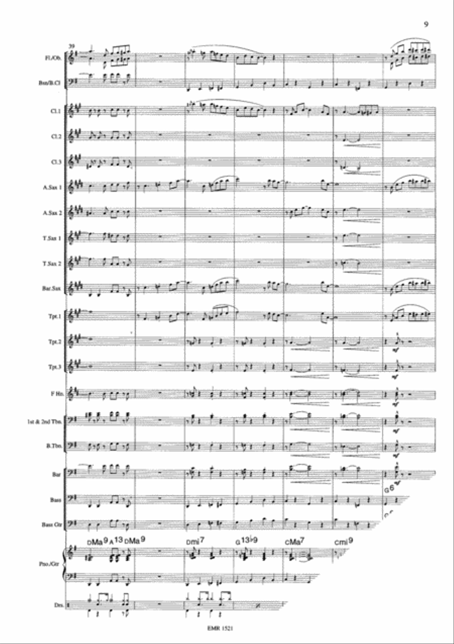 Serenade for Django Concert Band scores gallery preview page 10