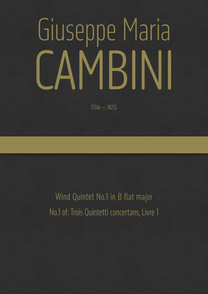 Cambini - Wind Quintet No.1 in B flat major