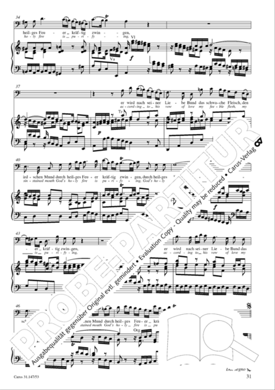 Heart and mouth and thought and action (Herz und Mund und Tat und Leben) (Herz und Mund und Tat und Leben) 4-Part scores gallery preview page 32