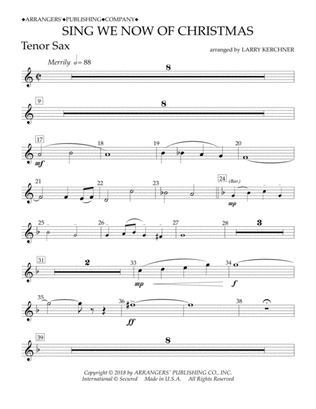 Sing We Now of Christmas (arr. Larry Kerchner) - Bb Tenor Saxophone