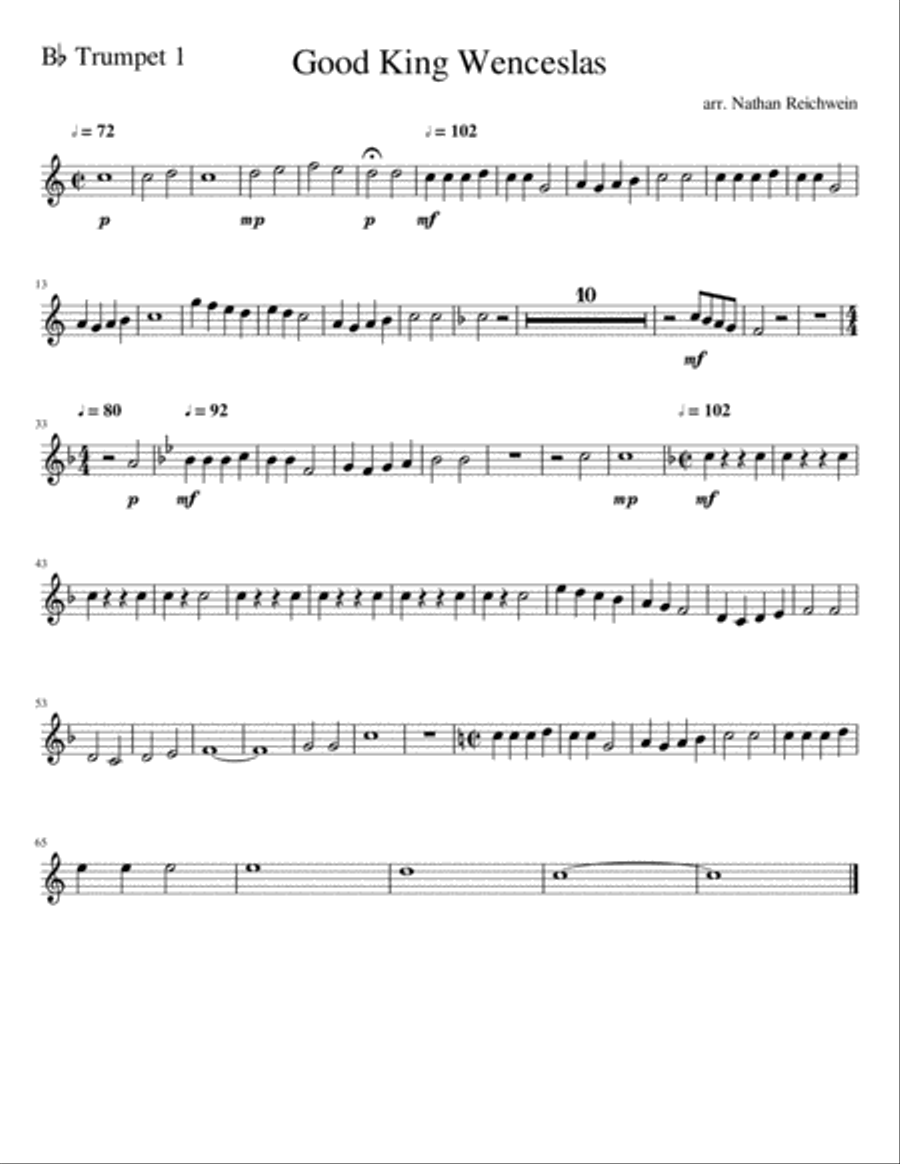 Good King Wenceslas Brass Ensemble scores gallery preview page 5