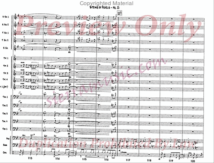 String Of Pearls Jazz Ensemble scores gallery preview page 16