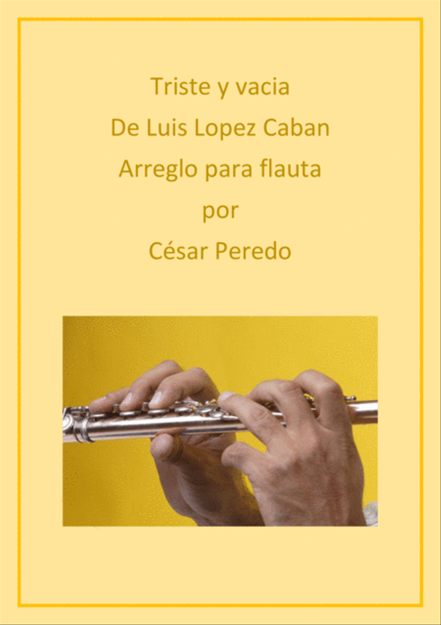Triste y vacia en version para flauta Flute Solo scores gallery preview page 1