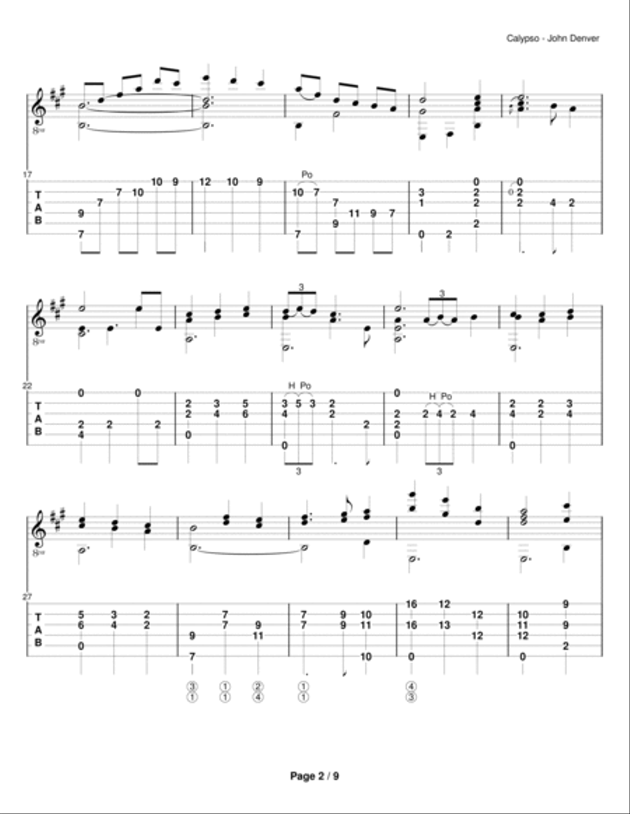 Calypso Acoustic Guitar scores gallery preview page 2
