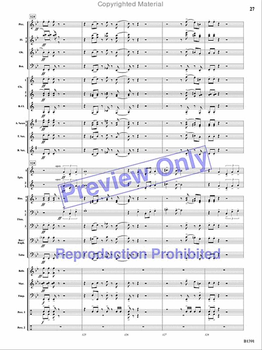 Sunburst Concert Band scores gallery preview page 26