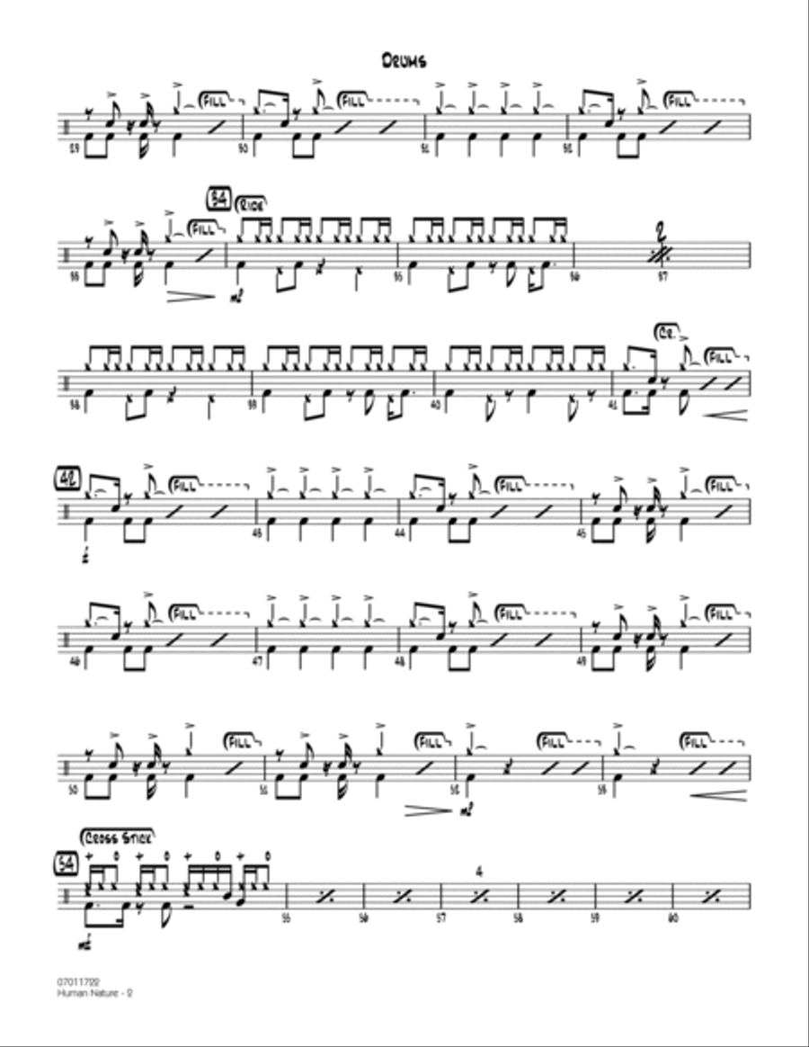 Human Nature - Drums Drums scores gallery preview page 2