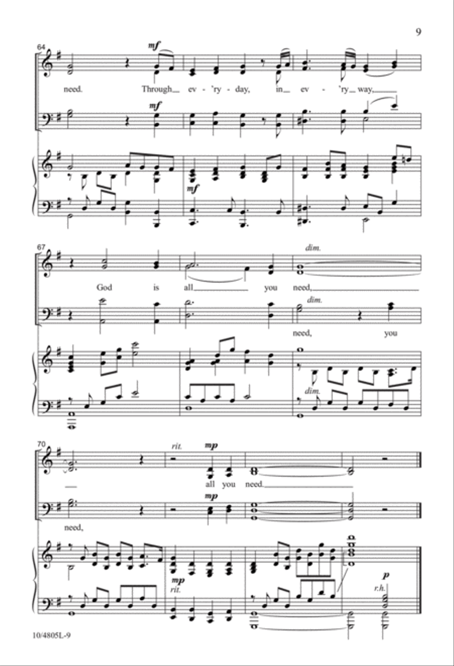 God Is All You Need God Is All You Need 4-Part scores gallery preview page 9