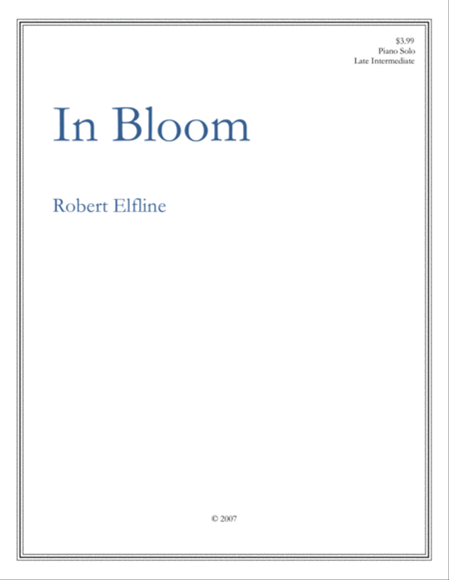 In Bloom Piano Solo scores gallery preview page 1