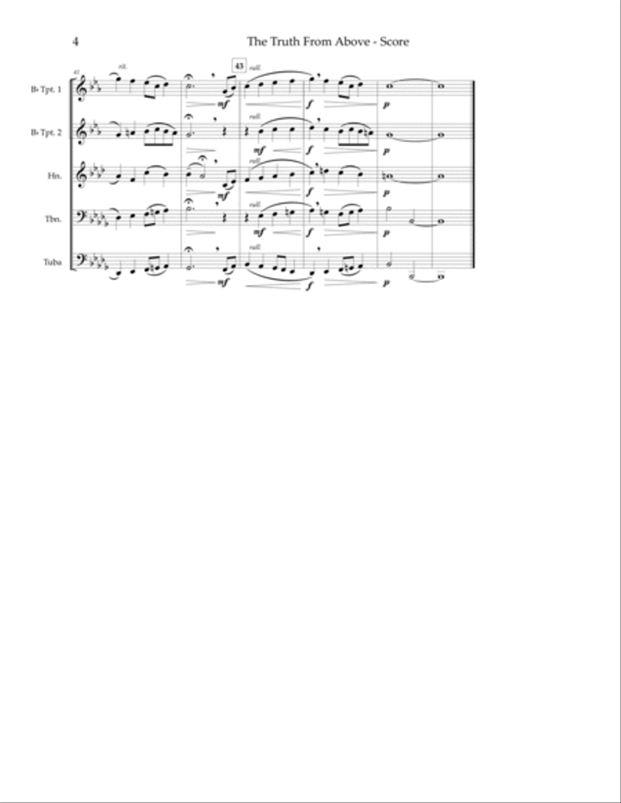 The Truth From Above - brass quintet image number null