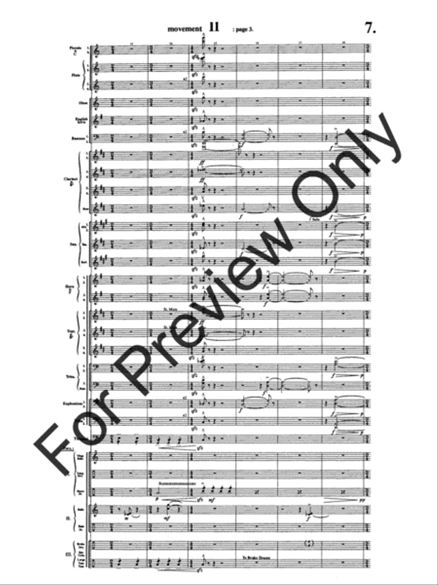 Symphony #1 In Memoriam Dresden 1945 Concert Band scores gallery preview page 11