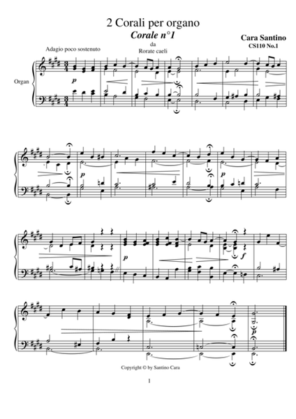 2 Chorales for organ - CS110 image number null