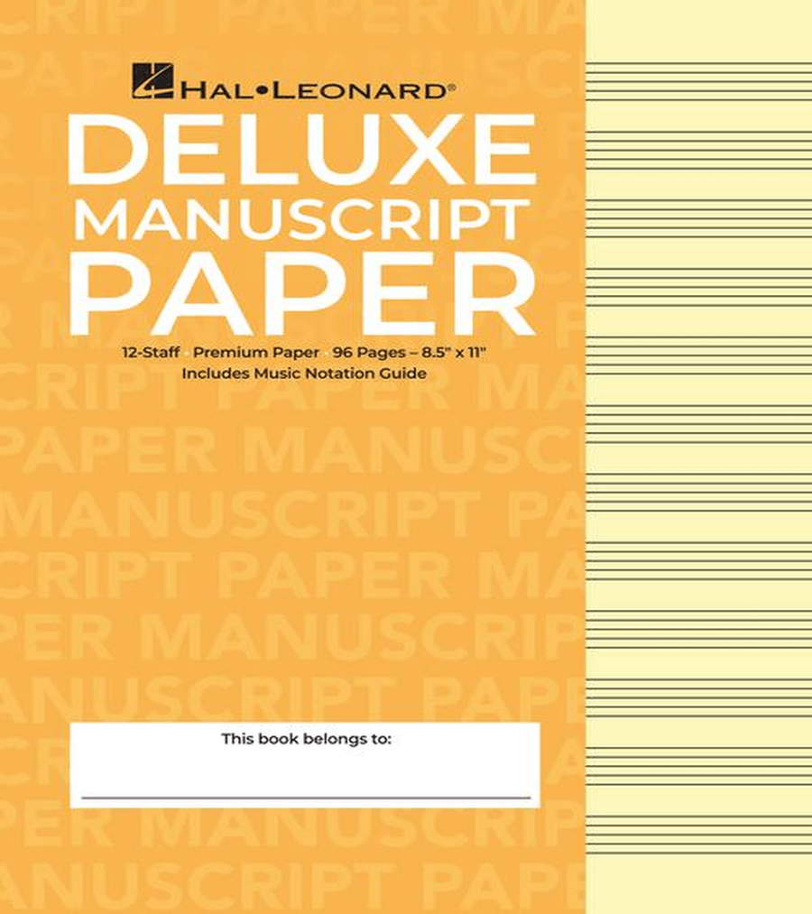 Deluxe Wirebound Super Premium Manuscript Paper (Gold Cover) Staff Paper scores gallery preview page 2