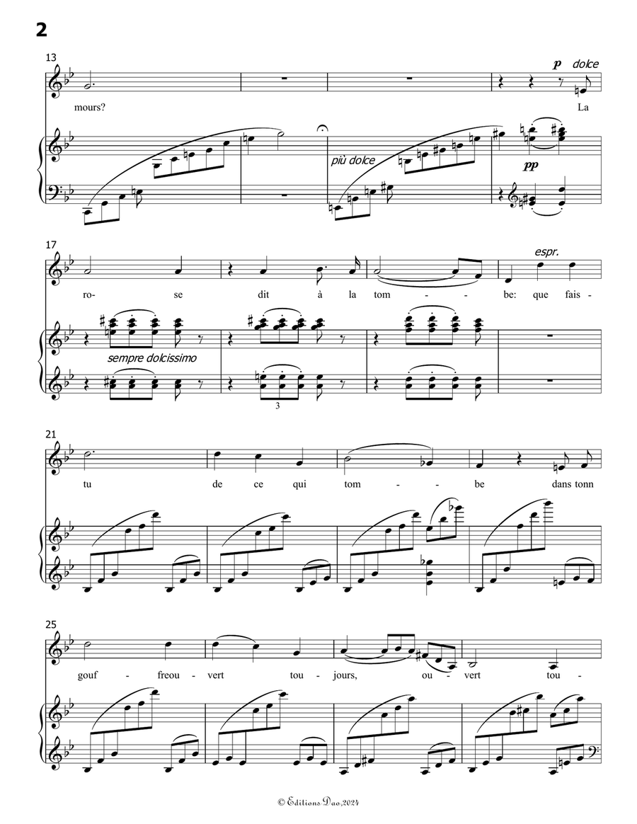 La tombe et la rose, by Liszt, S.285, in g minor Voice scores gallery preview page 4