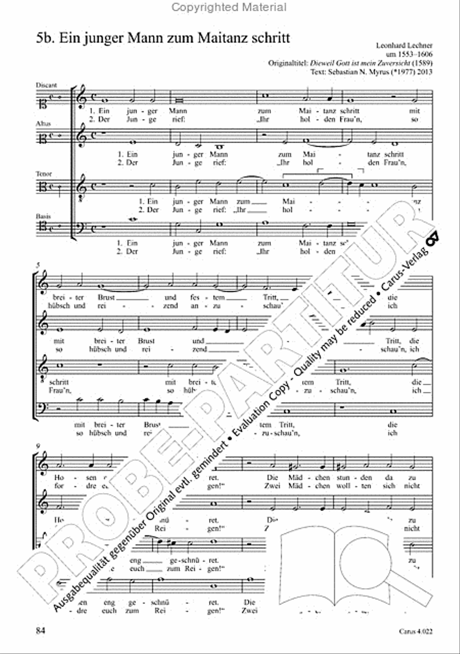 Lechner: Dieweil Gott ist mein Zuversicht (mit Neutextierung) Score scores gallery preview page 4